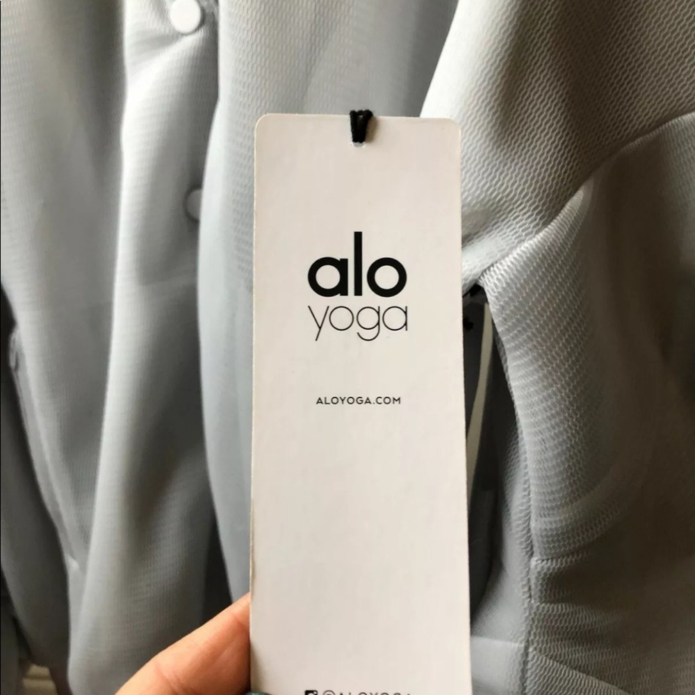 Alo Yoga Field Bomber Jacket Dove Grey Size S NWT - Picture 3 of 8